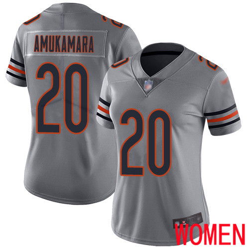 Chicago Bears Limited Silver Women Prince Amukamara Jersey NFL Football #20 Inverted Legend->youth nfl jersey->Youth Jersey